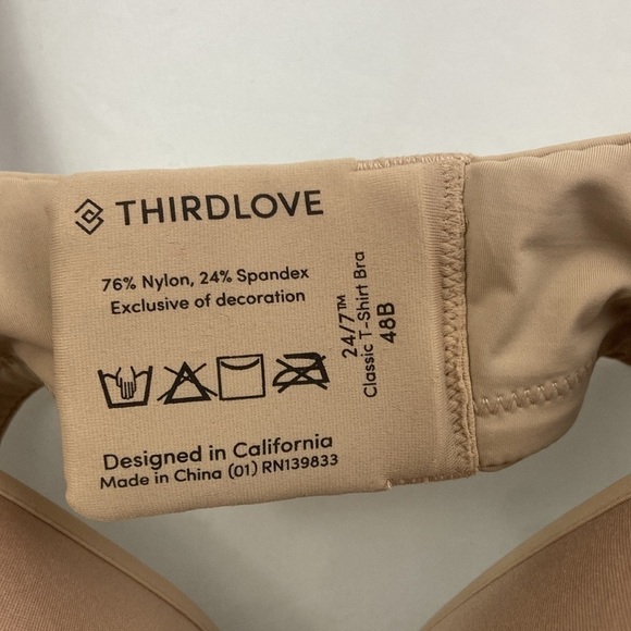 ThirdLove 24/7 Classic T-shirt Nude Beige 48B Bra - Picture 4 of 7